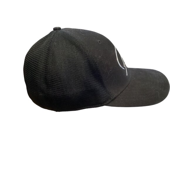 Ball Cap Blazer Black Mesh Back Hat With Fish Logo OSFM Cotton & Polyester - Picture 2 of 8